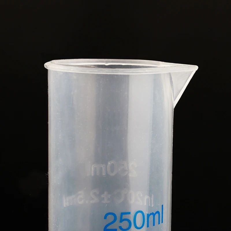 50 мл 2 шт Высокое качество прозрачный пластиковый химический цилиндр лабораторные принадлежности выпускник килиндер объемный