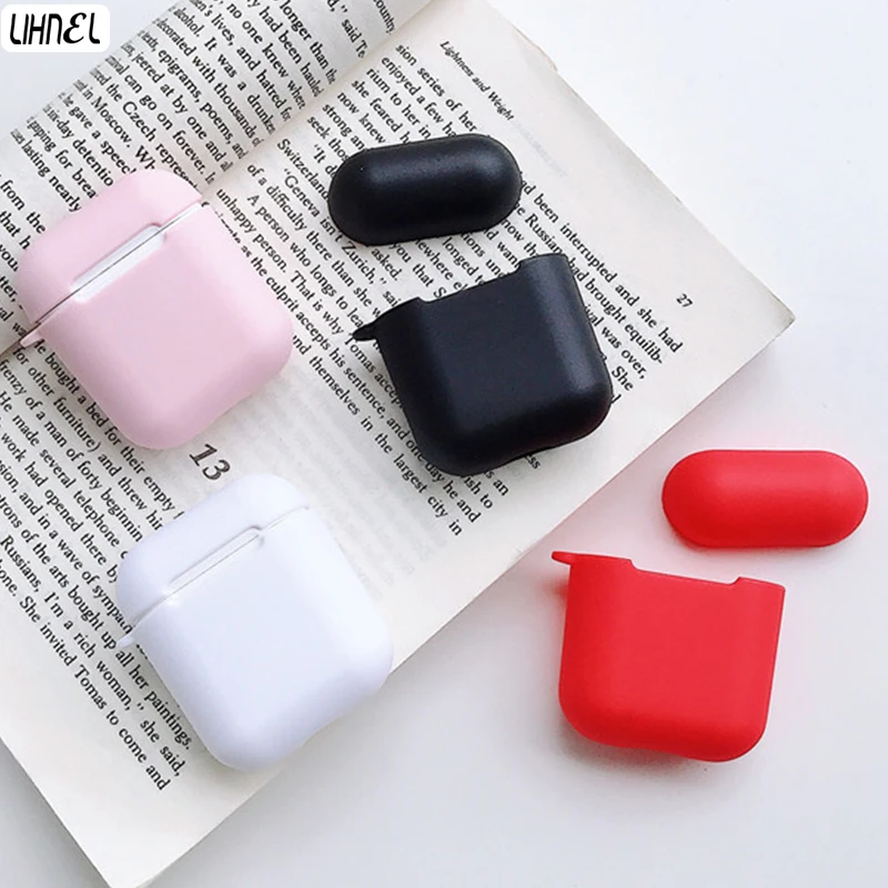 

Silicon Bags for Air Pods Matte Frosted Red Pink Black White Color Soft TPU Cover for Airpods Wireless Bluretooth Earphone Cases