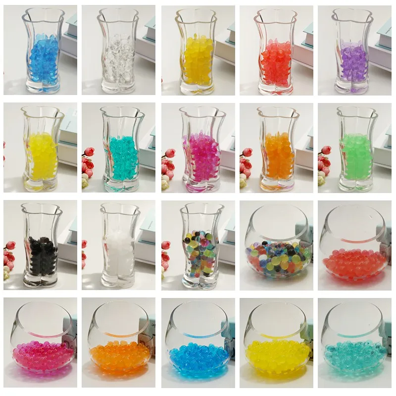

10000 Pcs /lot Children Water Beads Pearl Shaped Magic Jelly grow ball Hydrogel bullet Mud Grow paintball gun bead
