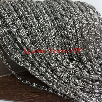 

4.5mm Wide Unique Cuban Curb Link Chain 5/10M/Lot Stainless Steel Mens DIY Necklace No Fade Or Tarnish Wholesale In Bulk Jewelry