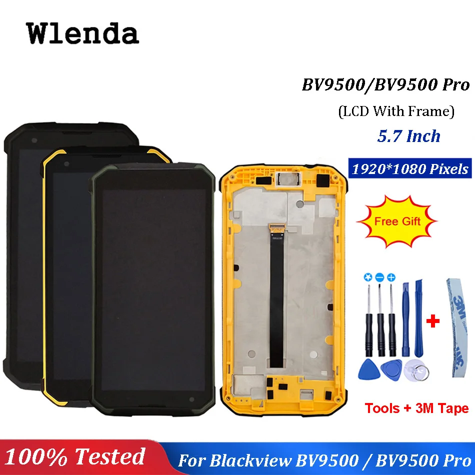 

100% Tested Display Lcd+Touch Screen Digitizer For Blackview BV9500 / BV9500 Pro Lcd With Frame Assembly Replacement Parts