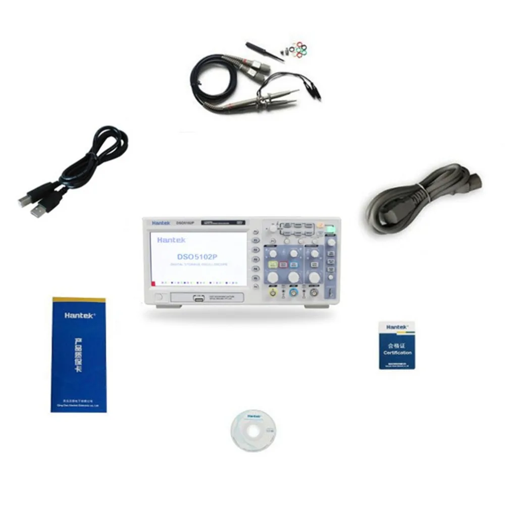 DSO5102P Цифровой осциллограф 100 МГц 1Gsa/S 2 CH 7 &quotTFT дисплей USB WD Портативный Ручной