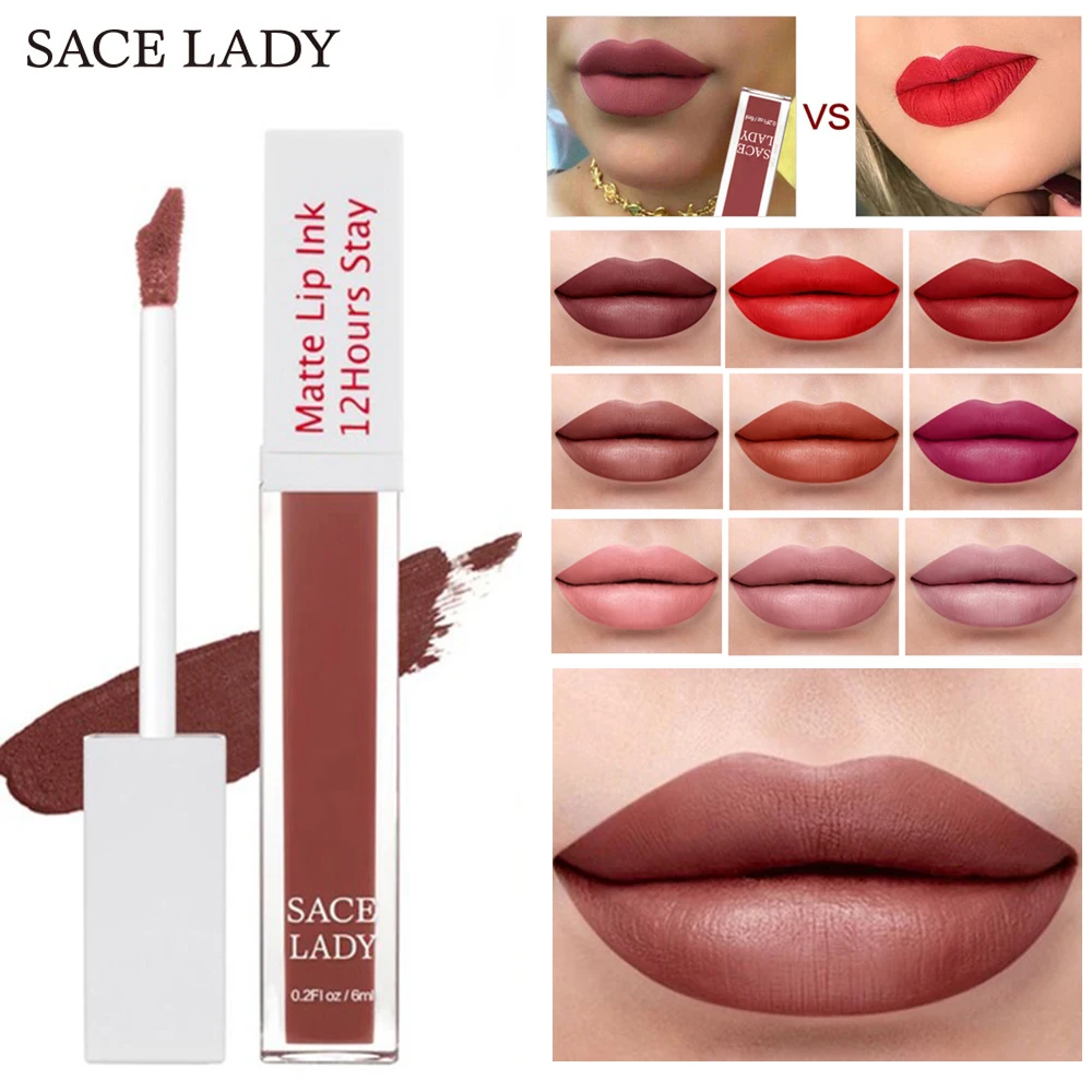 

Sexy Matte Lipstick Makeup Long Lasting Liquid Lip Stick Nude Velvet Lip Tint Make Up Waterproof Lip Gloss Cosmetic 23 Colors