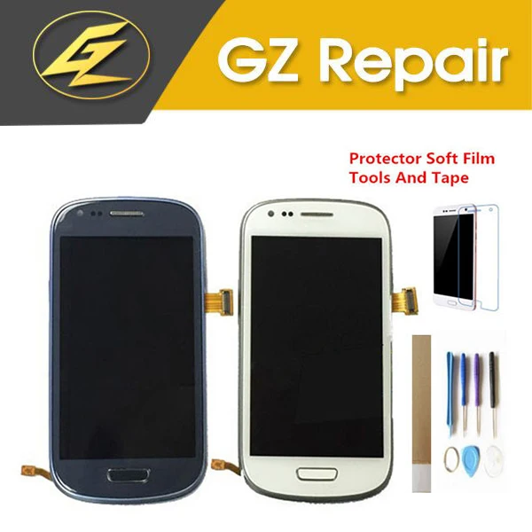 Сине белый ЖК дисплей для Samsung Galaxy SIII S3 Mini i8190 с сенсорным датчиком стеклянный