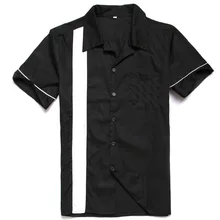 Винтажные рубашки Великобритания весна и лето хлопок короткий рукав мужские повседневные рубашки классический черный цвет плюс размер онлайн со склада