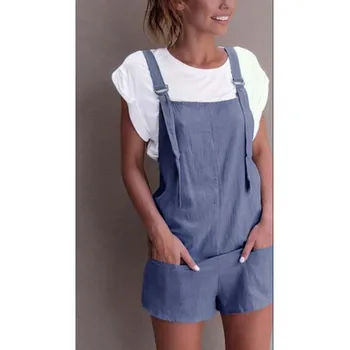 

Sexy strapless Jumpsuit women short romper summer shorts bodysuit beach coveralls overalls playsuit femme frock suspenders