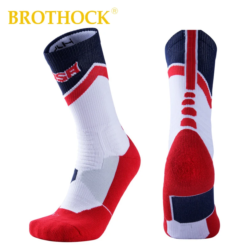 

Brothock Basketball Socks Wholesale US Team Long Tube Short Tube 1 Generation 2 Towel Bottom Cotton Basketball Socks Recruitment