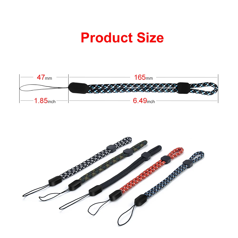 Ahowie 100PCS Adjustable Hand Wrist Strap Hand Lanyard For IPhone CellPhone Camera GoPro Keys USB Flash Driver Electronic Device
