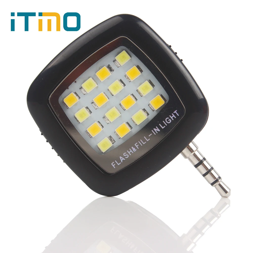 

Rechargeable LED Flash Fill Light Portable For iPhone IOS Android 3.5mm 16 Leds Smartphone Cell Phone Camera Fill Light