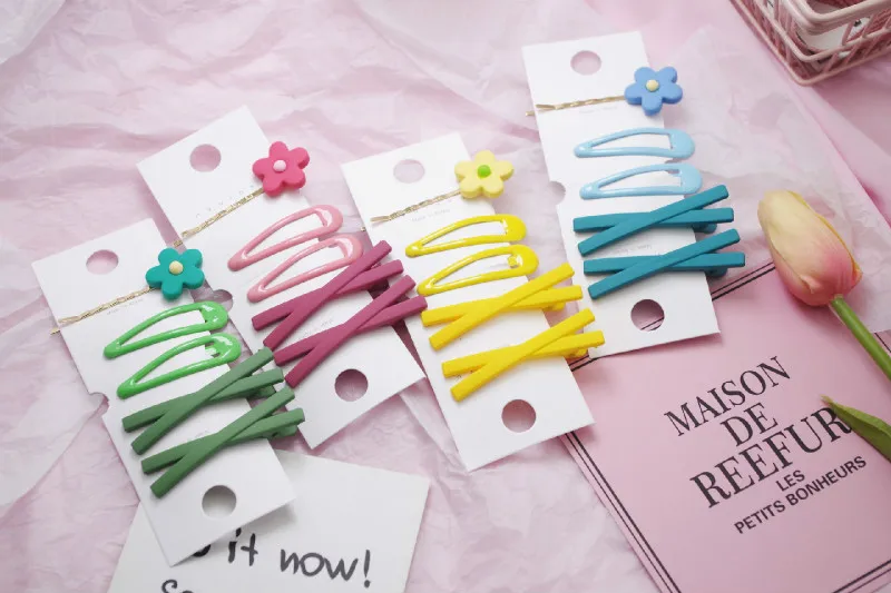 5pcs/lot Hair Clips for Baby Girls Hairband Foil Sequins Hairpins Barrettes Cute Baby Hair Accessories