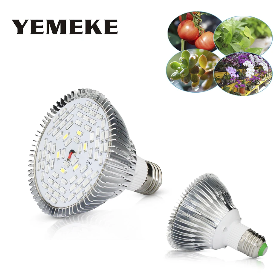 

30W 50W 80W Led Grow Light Bulb E27 40-78-120Leds Growth Lamp Growing Lights Phyto Lamp For Plants Hydroponics Flowers Vegetable