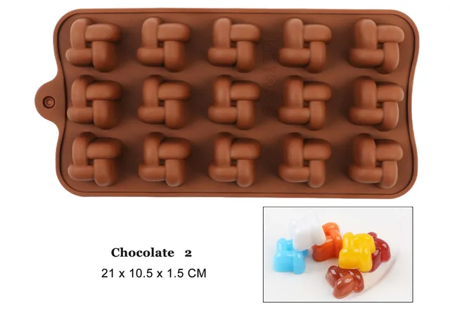 New Chocolate Molds Silicone Food Grade Non-stick Cake Baking Design Candy Mold SILICON 3D Mold Kitchen Gadget DIY Chocolate 2