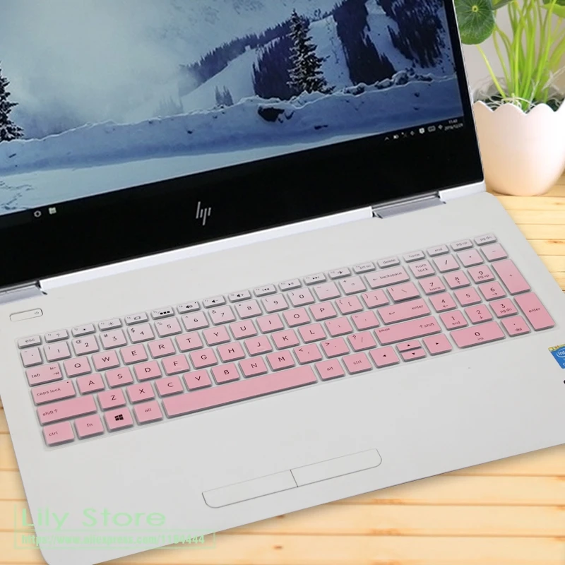 Для hp 15,6 дюймовыйсенсорный экран ноутбук с процессором AMD 15-bw035nr 15-bw093ur 15-bw033wm bw011dx 15 дюймовый ноутбук Клавиатура Защитная крышка - Цвет: fadepink