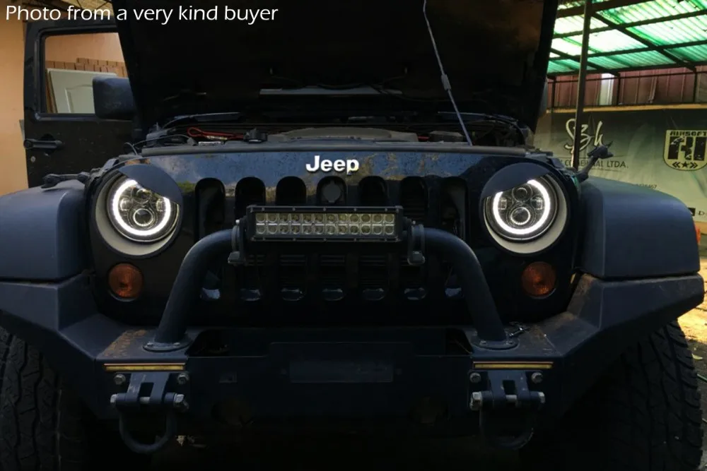 7 inches round LED headlight for wrangler