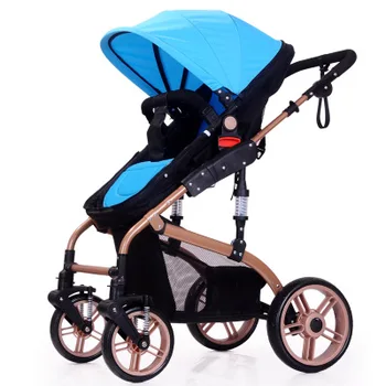 

High landscape baby stroller two-way shock absorber lightweight stroller can sit and lay easy folding four-wheel shock absorber