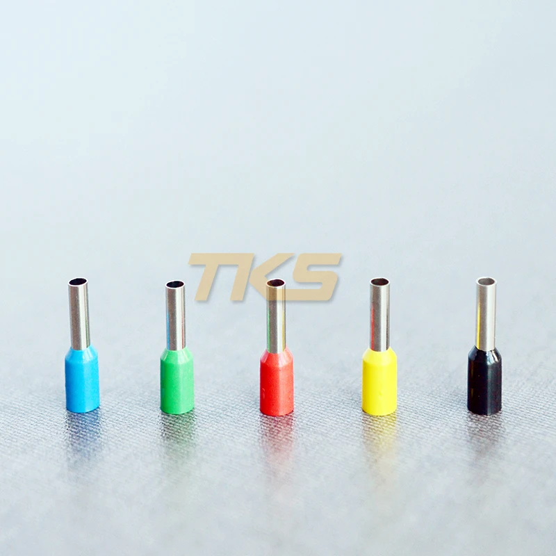 

E4009 E4012 E4018 Tubular Wire Connector Terminal Cable Crimp Cable Sleeve for 4.0mm2,12AWG 100pcs