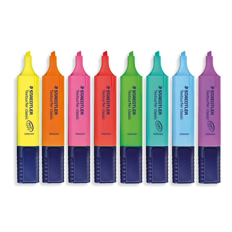 

5Pcs STAEDTLER Staedtler Textsurfer classic Highlighter 364 neon pen Blue/Red/Yellow/Pink/Purple/Orange/Green/Light Blue Color