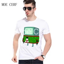 Camiseta navideña BMO Adventure Time para hombre, camiseta de videojuegos, camisetas casuales para hombre, camisetas de manga corta para niño, camisetas L1-A-35