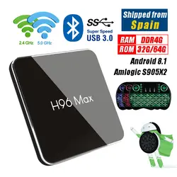 H96 MAX X2 2G 4G 32 г 6 4G Android 8,1 ТВ коробка S905X2 USB 3,0 Bluetooth 4,1 телеприставки H96MAX 1080 P H.265 4 К Smart Media Player
