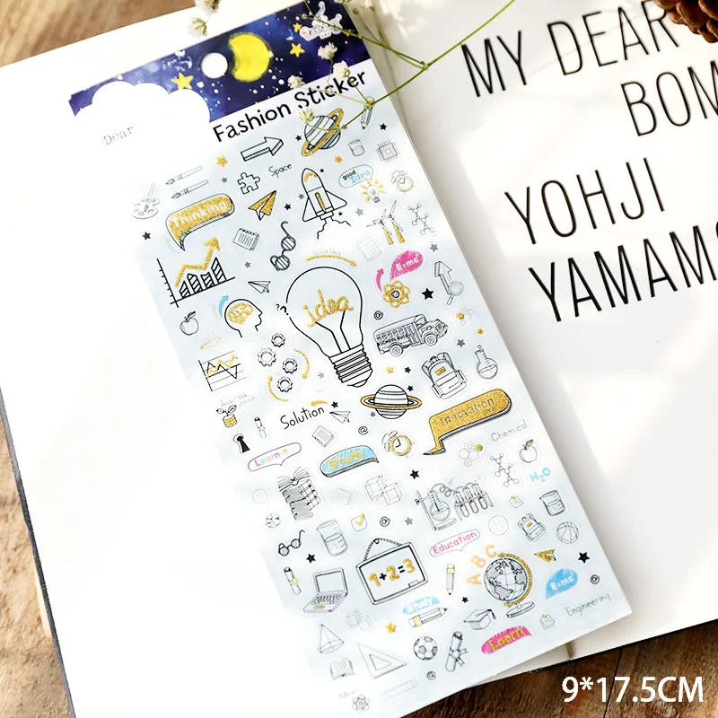 Style 6 8 стиль свежая милая бумага стикер s набор высечки для DIY скрапбукинга пуля журнал наклейки Наборы фотоальбом карты S098 - Цвет: Style 6