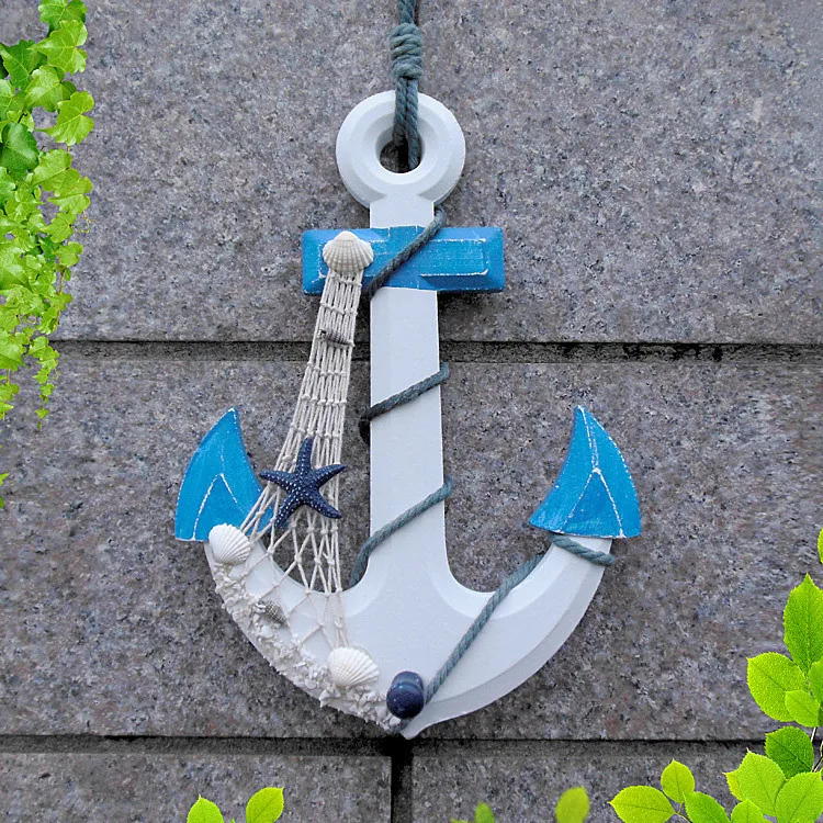 1 pieza 33 CM europeo mar mundo hogar pared colgante decoración estilo mediterráneo 3D ancla de madera colgante decoración MP 008 1 pieza 33 CM europeo mar mundo hogar pared colgante decoración estilo mediterráneo 3D ancla de madera colgante decoración MP 008