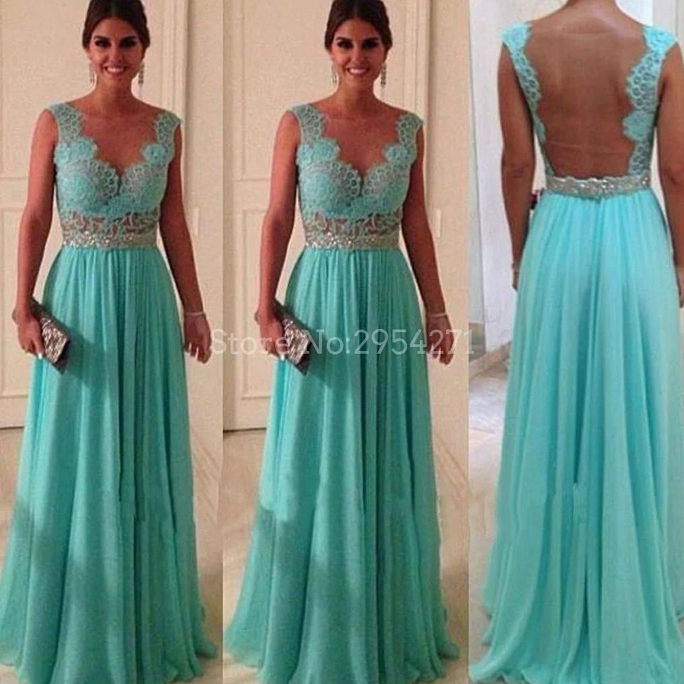 Tiffany Blue Prom Dresses A Line Scoop ...