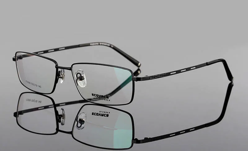 Ультра-светильник, титановая оправа для очков, очки для чтения, мужские деловые очки, высокое качество, удобные очки для чтения, 1,0 2,5 - Цвет оправы: Черный