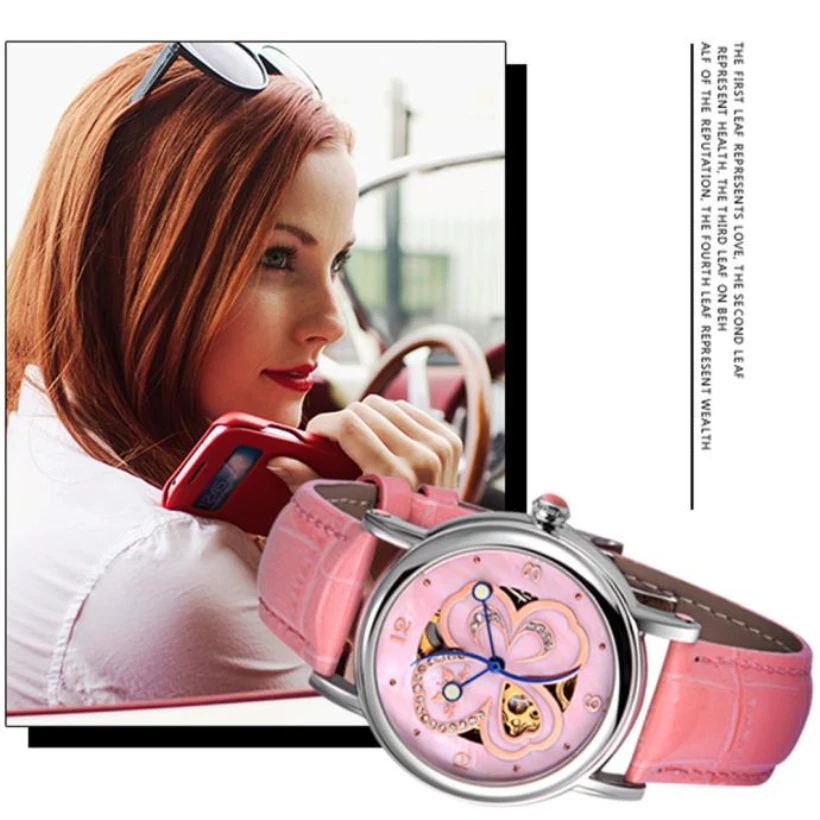 

Creative New Refinement 1PC Women Fashion Hcandice watch Skeleton Mechanical Wrist Watch,high quality watch Give you luxury feel