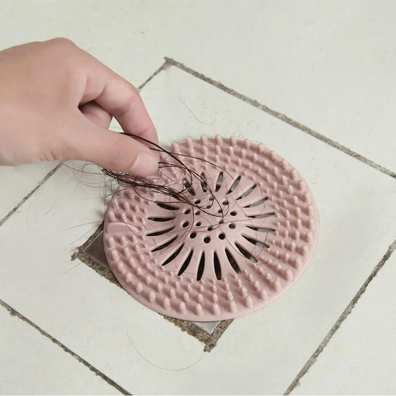 

1PC Sink Sewer Filter TPR Floor Drain Strainer Water Hair Stopper Bath Catcher Shower Cover Kitchen Bathroom Anti Clogging