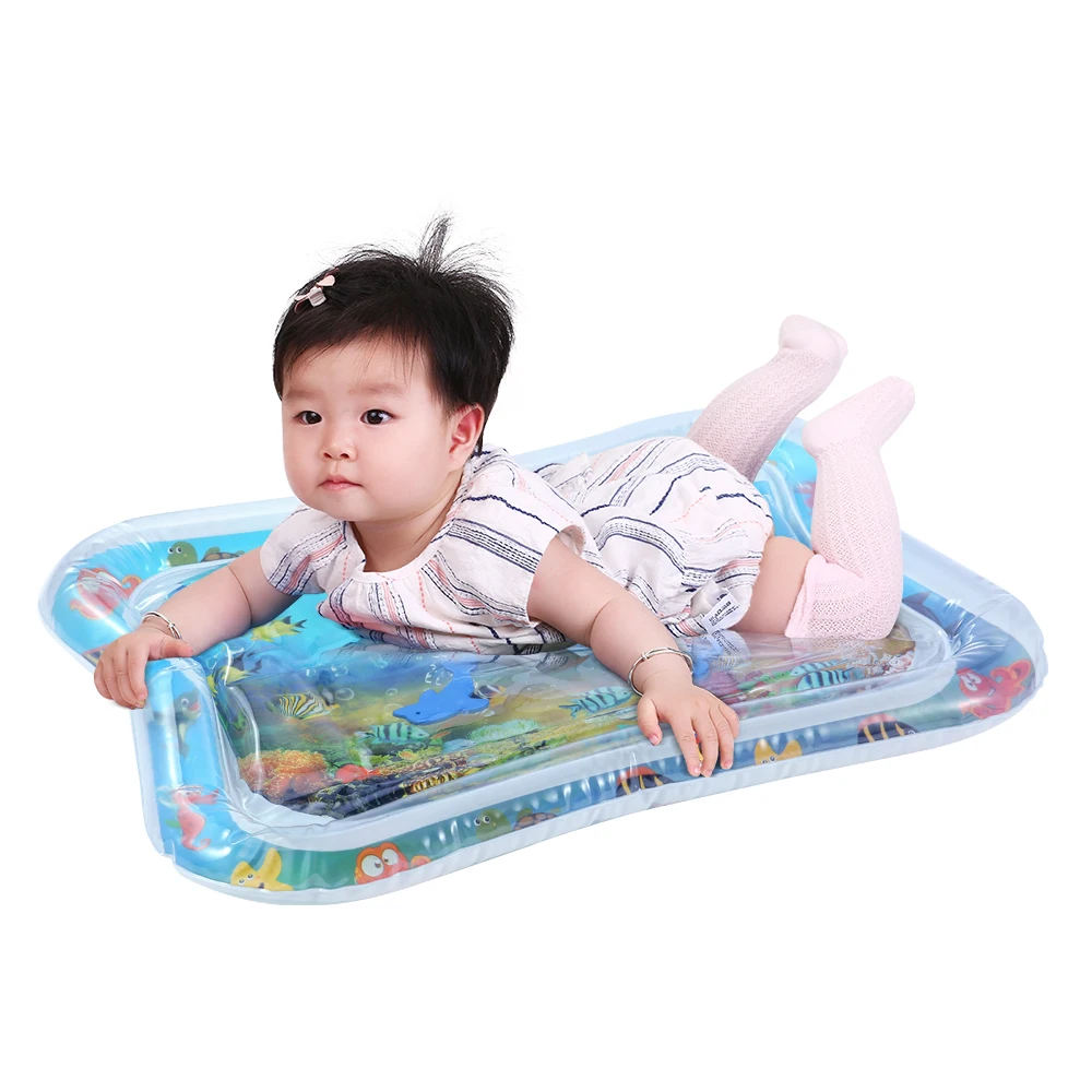

Inflatable Baby Water Mat Infant Tummy Time Playmat Activity Play Center toys for developing strong head, neck, shoulder muscles