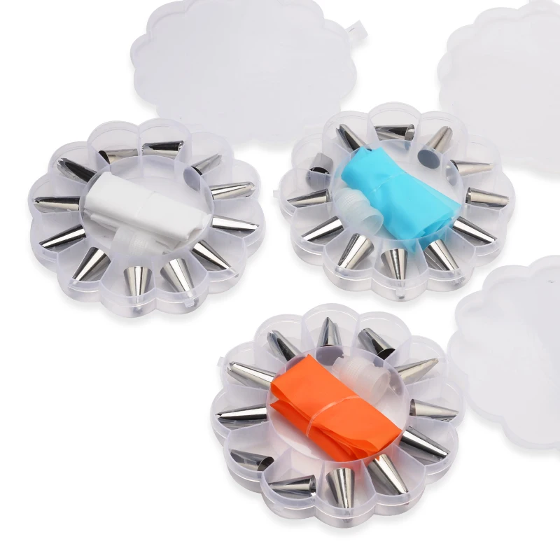 14 Pcs/set Cake Icing Tool Kit Craft Cream Flower Cake Pastry Nozzles