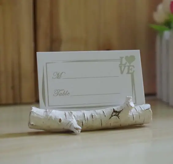 Free Shipping 10 Pcs Archaize Branch Wedding Place Card Holder Vintage