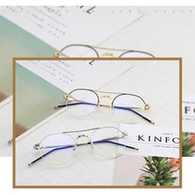 Прозрачные очки Компьютерные металлические женские прозрачные оправы для очков мужские очки оправа для очков ZJH1815-SDF