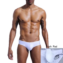 Мужские шорты для плавания с пуш-падом, сексуальные плавки, белые плавки для плавания в бассейне, мужская спортивная пляжная одежда для серфинга