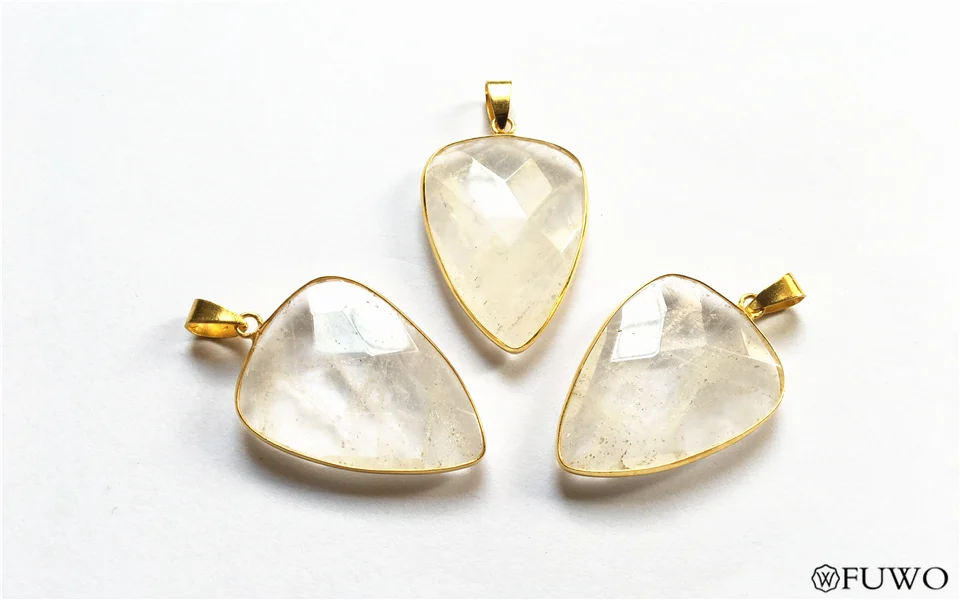 fashion faceted quartz pendant 11