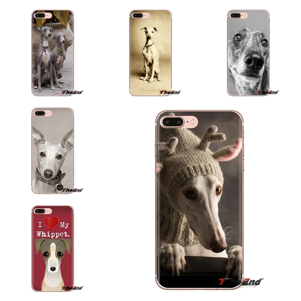 For Samsung Galaxy S3 S4 S5 Mini S6 S7 Edge S8 S9 S10 Plus Note 3 4 5 8 9 I Love My Whippet dog puppies Silicone Phone Skin Case |