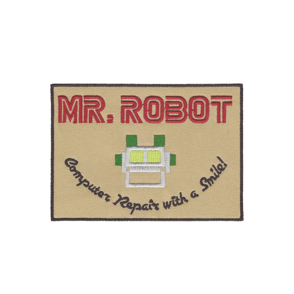 

1Pcs MR ROBOT FSOCIETY TV SHOW HIGH QUALITY PATCH IRON/SEW ON - US SELLER computer repair with a smile Aanywell patch