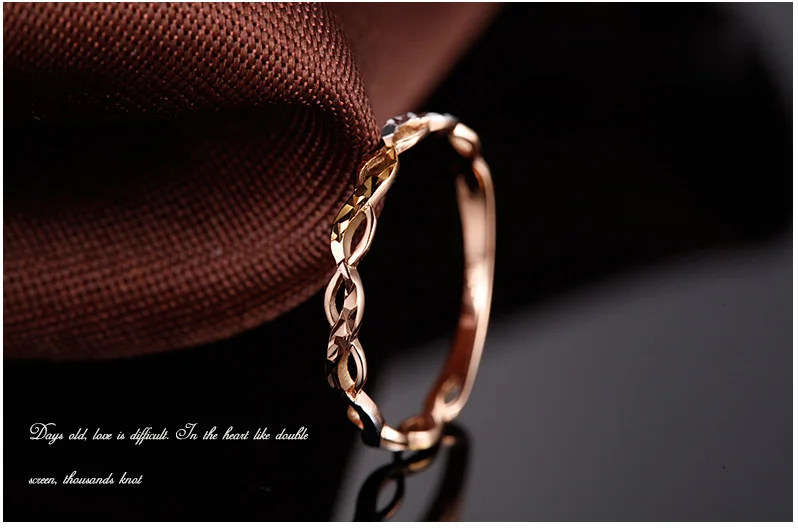 18k Gold Women Rings Beautiful Exquisite Smooth Classic Real 750 Solid Rose Yellow Girl Gift Party Discount Good Nice new hot