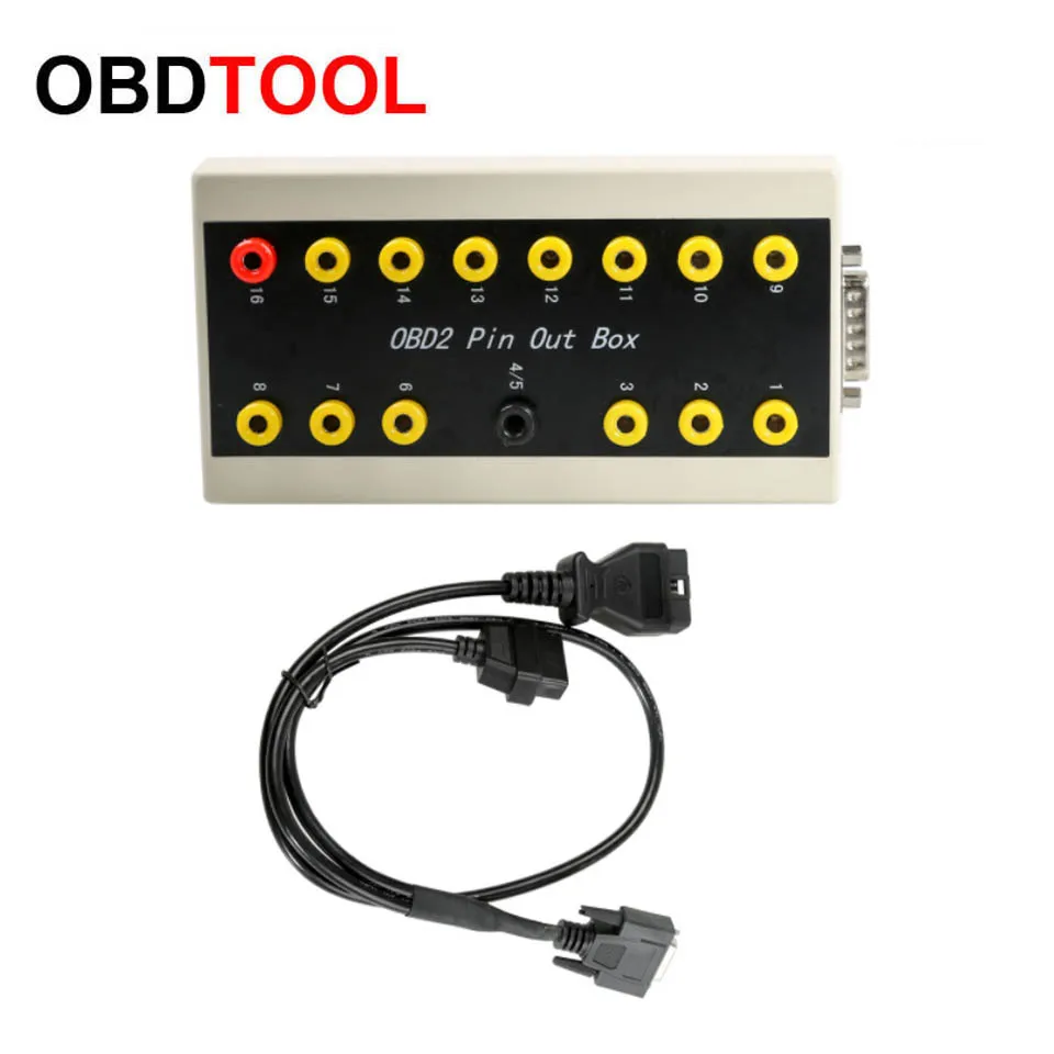 

ObdTooL New OBD2 16PIN BREAKOUT Pin Break Out Box OBDII Protocol Detector To Change Pin Settings of Diagnostic Tools Scanners