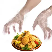 Многоцелевые экологически чистые PE без латекса пищевые одноразовые защитные перчатки для еды для детей Дети 100 Кол-во