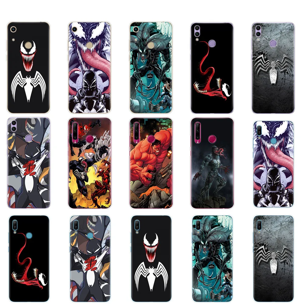 

Case For Huawei Honor 8A PRO 8C 8X 10 i play case back cover for huawei Y5 Y6 Y7 Y9 2019 pro Prime Venom Marvel Villain Hulk