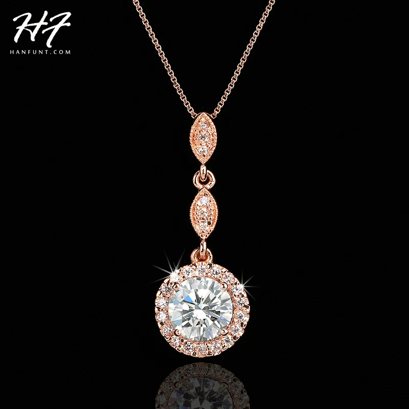 

Top Quality N428 CZ Crystal Rose Gold Color Fashion Pendant Jewelry Made with Austria Crystal Elements HotSale