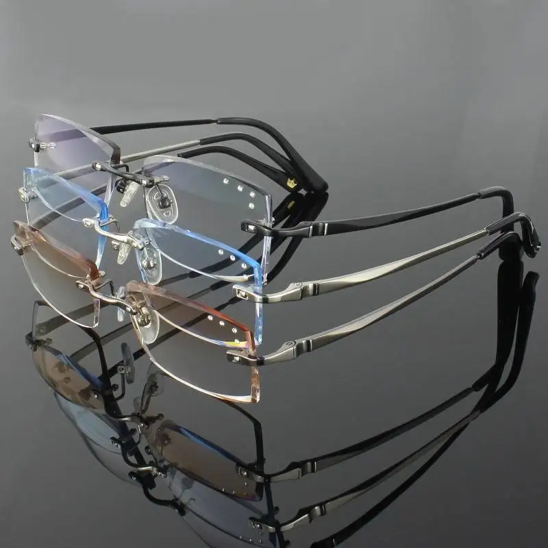 Высококачественные индивидуальные корейские Кристальные алмазные режущие боковые оправы, мужские диоптрийные оправы для очков, оптические очки для глаз