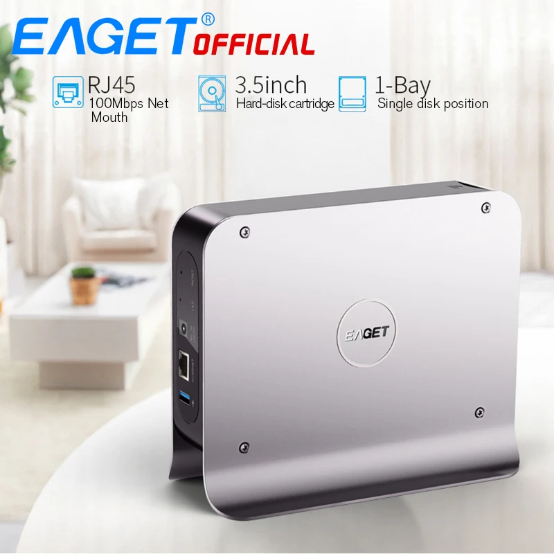 EAGET 3.inch 1-BAY Smart Network Cloud Storage Mobile Hard Disk Box SATA USB3.0 Encryption Private Cloud Disk Network hard Y300 EAGET 3.inch 1-BAY Smart Network Cloud Storage Mobile Hard Disk Box SATA USB3.0 Encryption Private Cloud Disk Network hard Y300