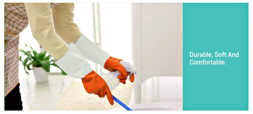 Washing Protective Gloves Waterproof Kitchen Gloves Rubber Latex (3)