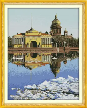 

St. Petersburg (2) Printed on Canvas DMC Counted Chinese Cross Stitch Kits printed Cross-stitch set Embroidery Needlework