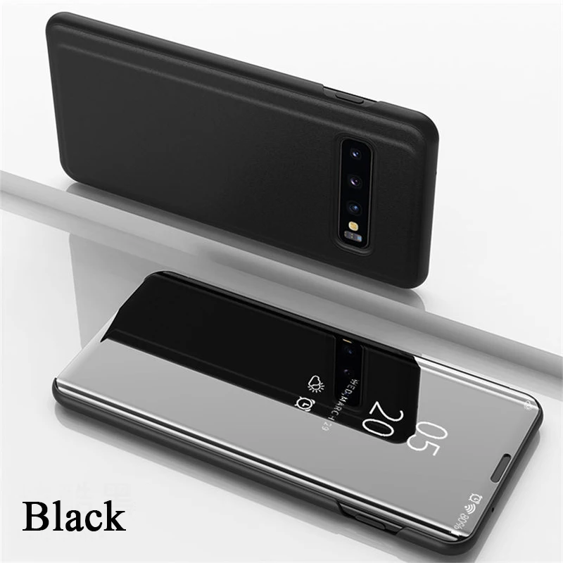 Зеркальное окошечко, чехол для samsung Galaxy S10 S9 S8 плюс 5G S10E Note 8 9 10 Pro A10 A20 A30 A50 A70 A10E A20E кожаный чехол с откидной крышкой