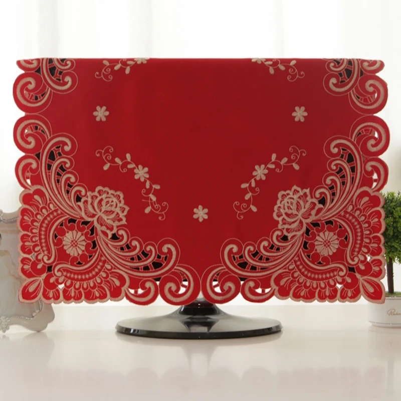 

Table TV Cover Tablecloth 55x55cm 80x80cm 58x118 105x158 130x172 140x200 Table Runner 40x145/173/196/215/245cm Red