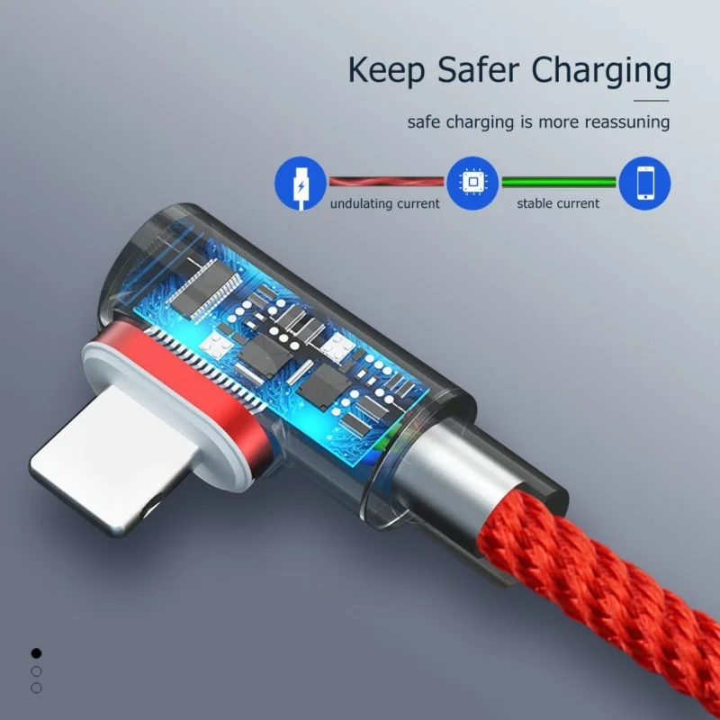 90 градусов 1 м/2 м 3A Быстрый Магнитный кабель для Iphone Type C Micro USB быстрой зарядки Galaxy