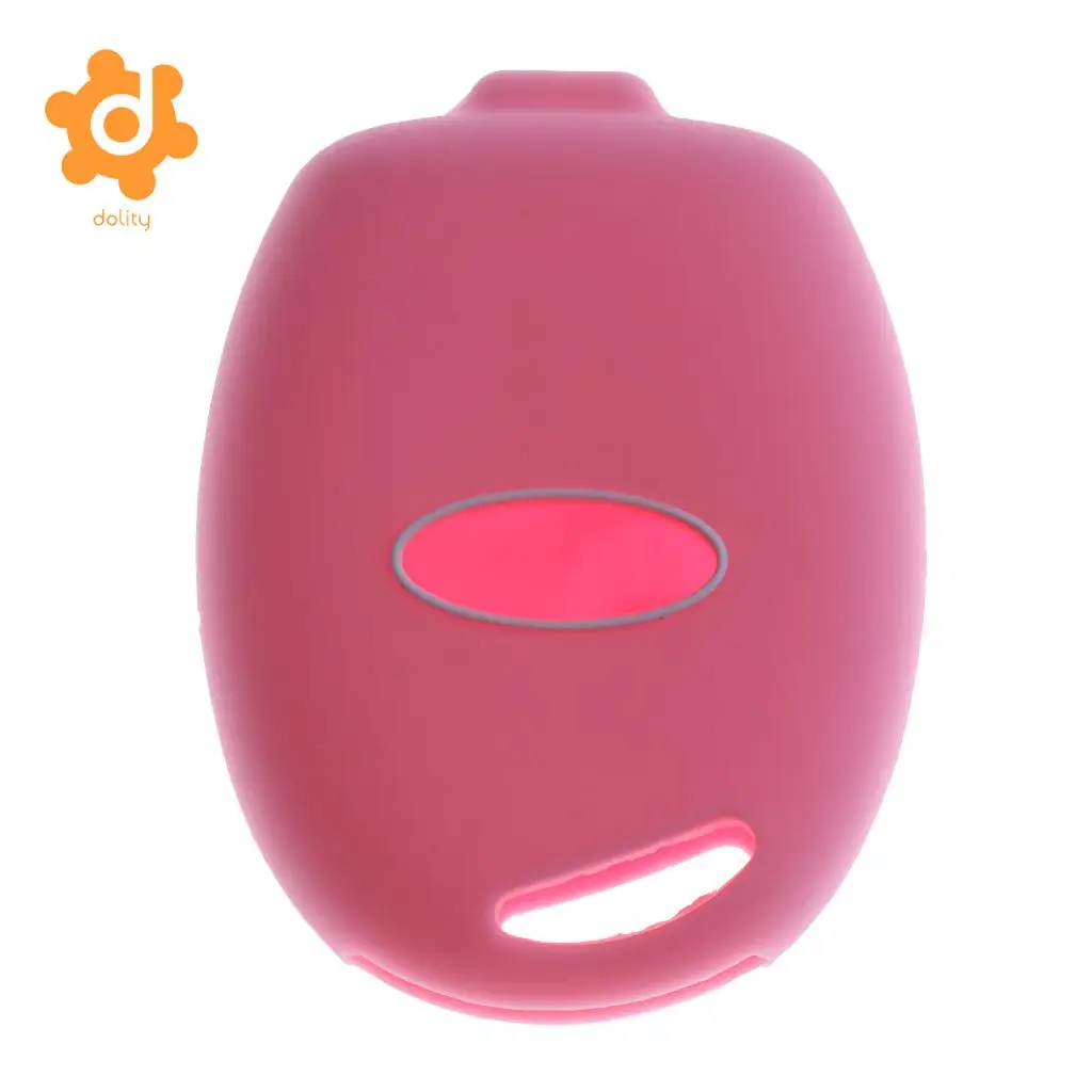 2pcs New Car Key Shell Fob Case Cover Protector for Ford Fiesta Pink+Yellow
